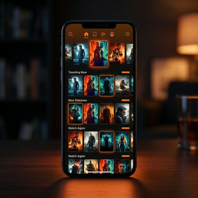 Smartphones displaying top free streaming apps in India