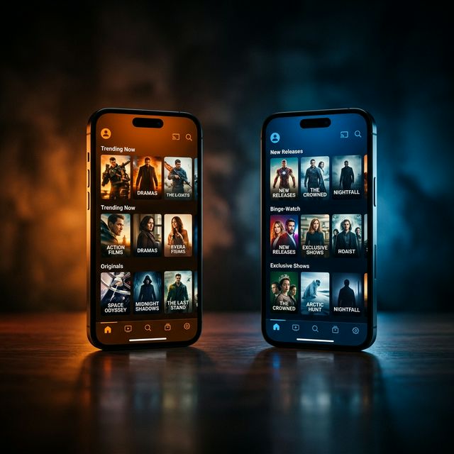 Picasso App vs Pikashow comparison showing two streaming apps side by side